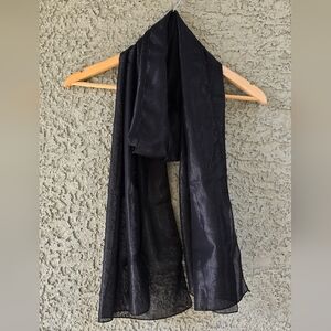 Echo Black Metallic Scarf